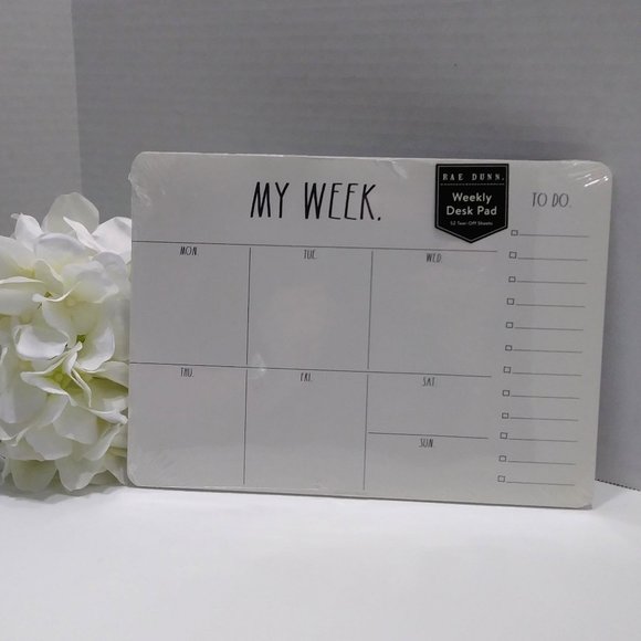 Rae Dunn Office Weekly Desk Pad Calendar To Do Nwt Poshmark